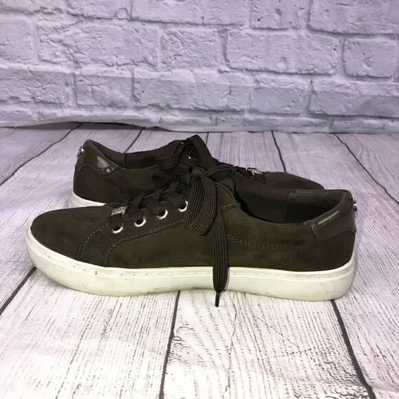 Liz Claiborne tie up sneakers olive green women size 7 - Picture 3 of 5